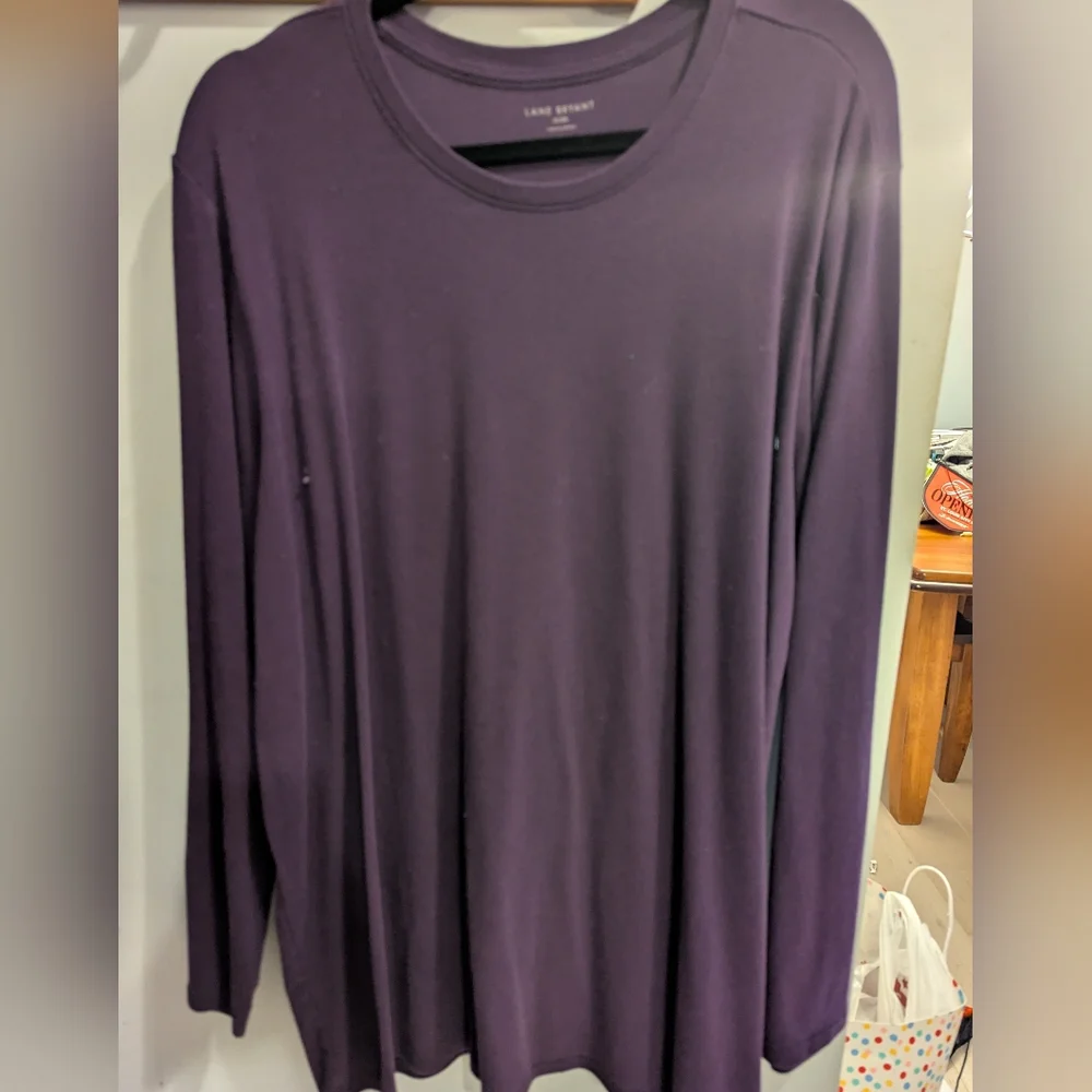 Lane Bryant Deep Purple Long Sleeve Top